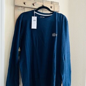 Lacoste Men's Navy Long Sleeve Sleepwear Shirt